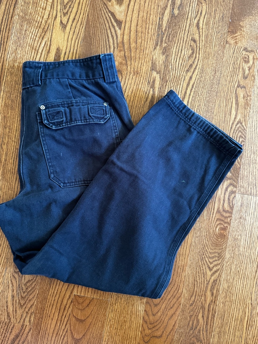 Duluth Trading Co. Men’s Navy Canvas Cargo Work Pants Utility Carpenter 34x30